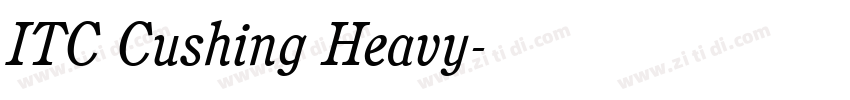 ITC Cushing Heavy字体转换